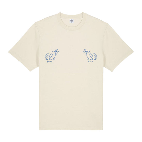 Other Side Store 'Blue Tits' Tee - Off White