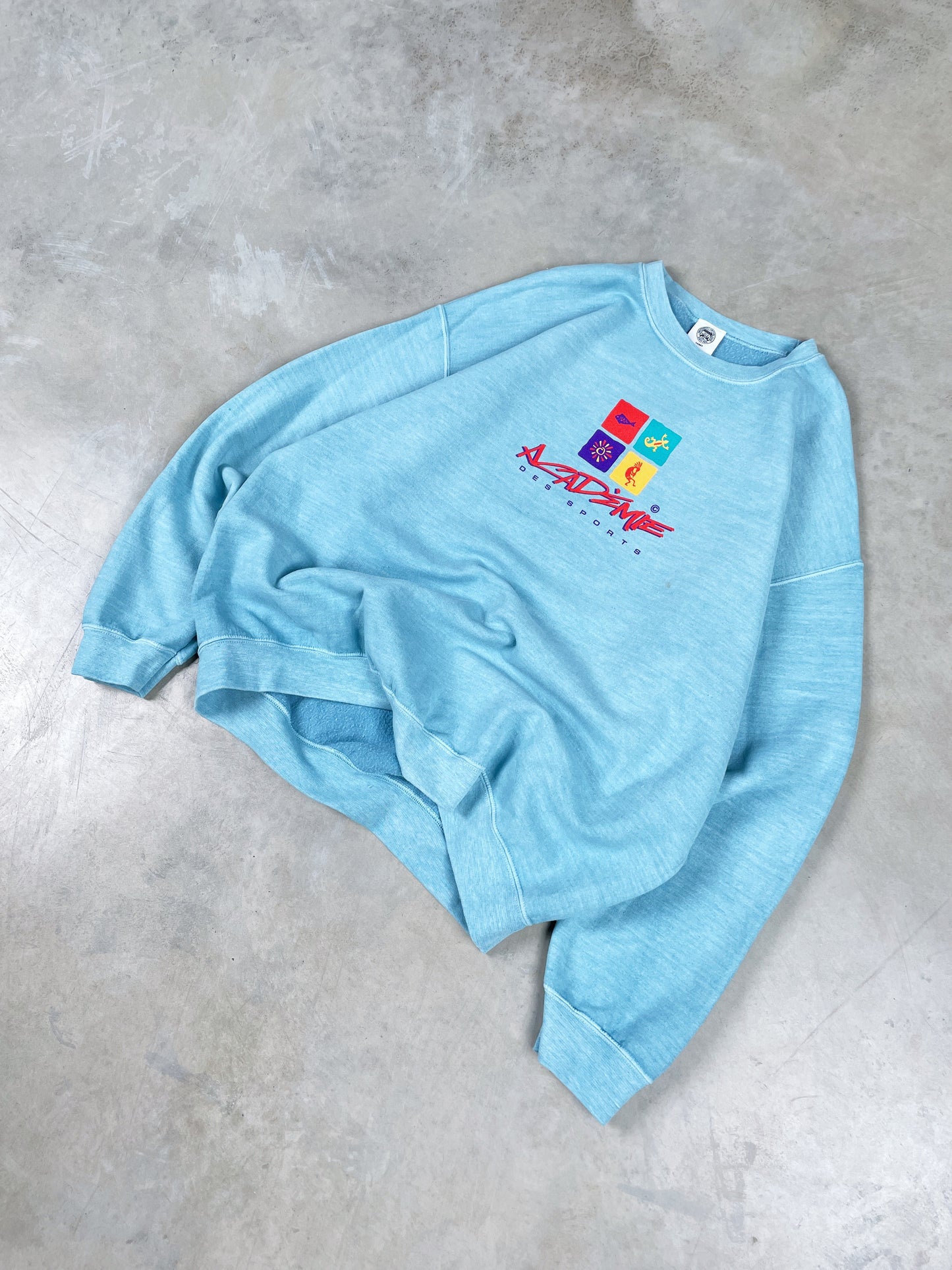 Vice 84 'Sea Shapes' Vintage Washed Sweater - Light Blue