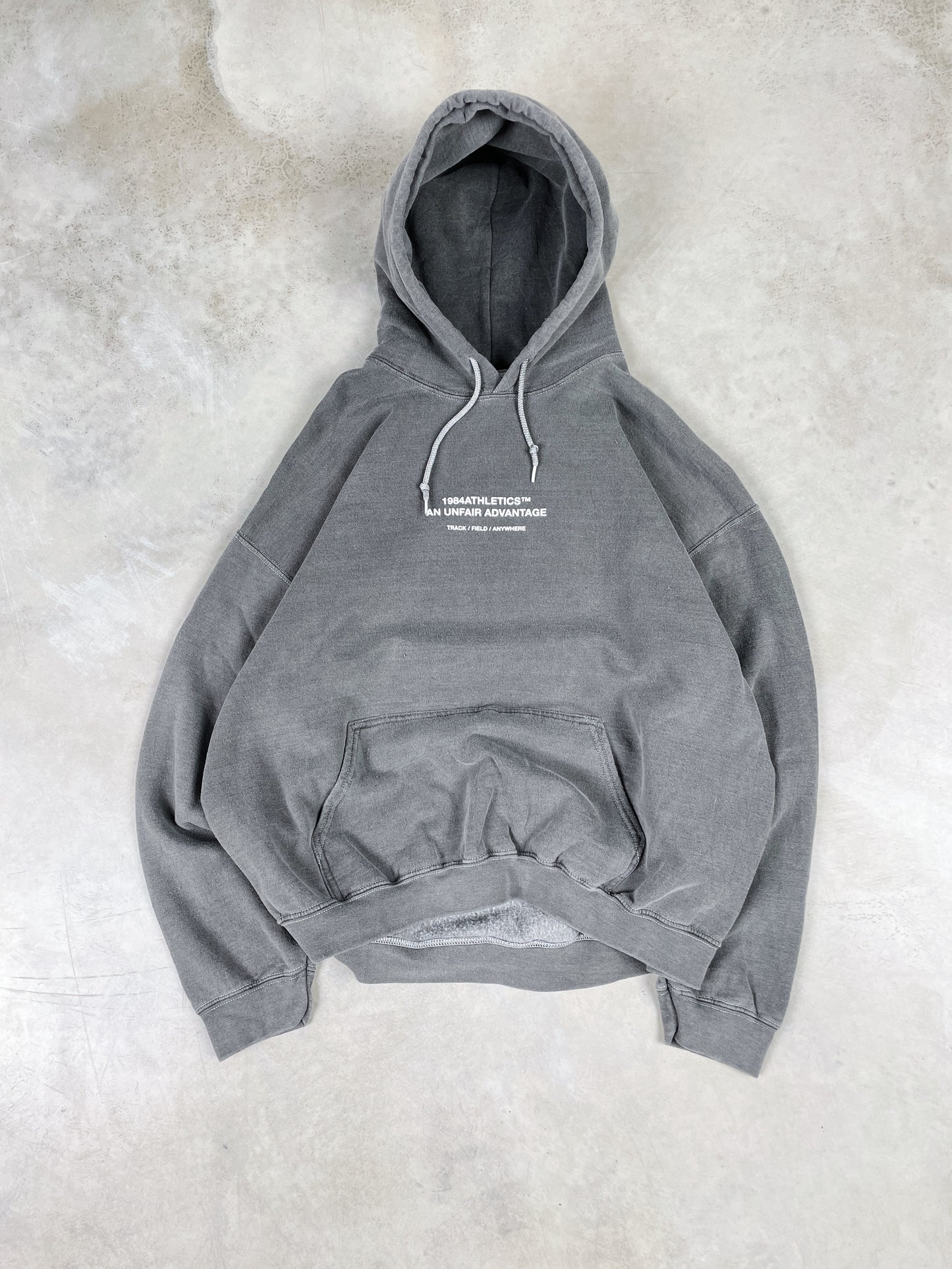 Vice 84 'Athletics' Vintage Washed Hoodie - Black