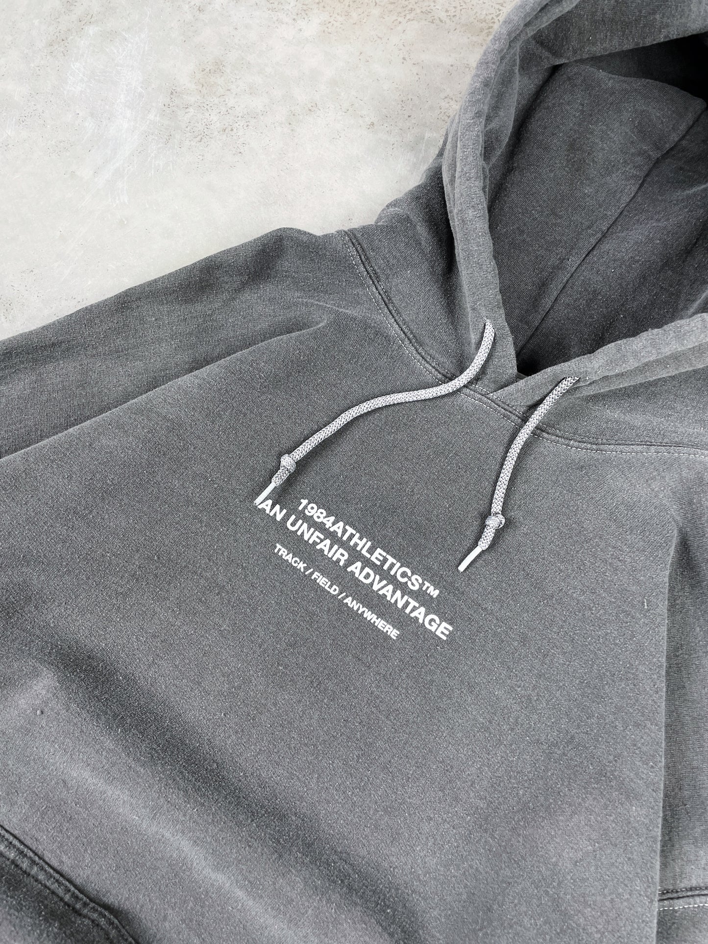 Vice 84 'Athletics' Vintage Washed Hoodie - Black