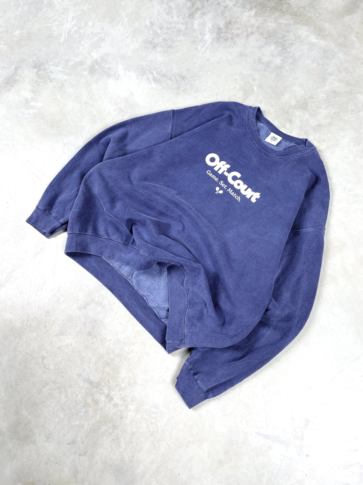 Vice 84 'Off-Court GSM' Vintage Washed Sweater - Navy