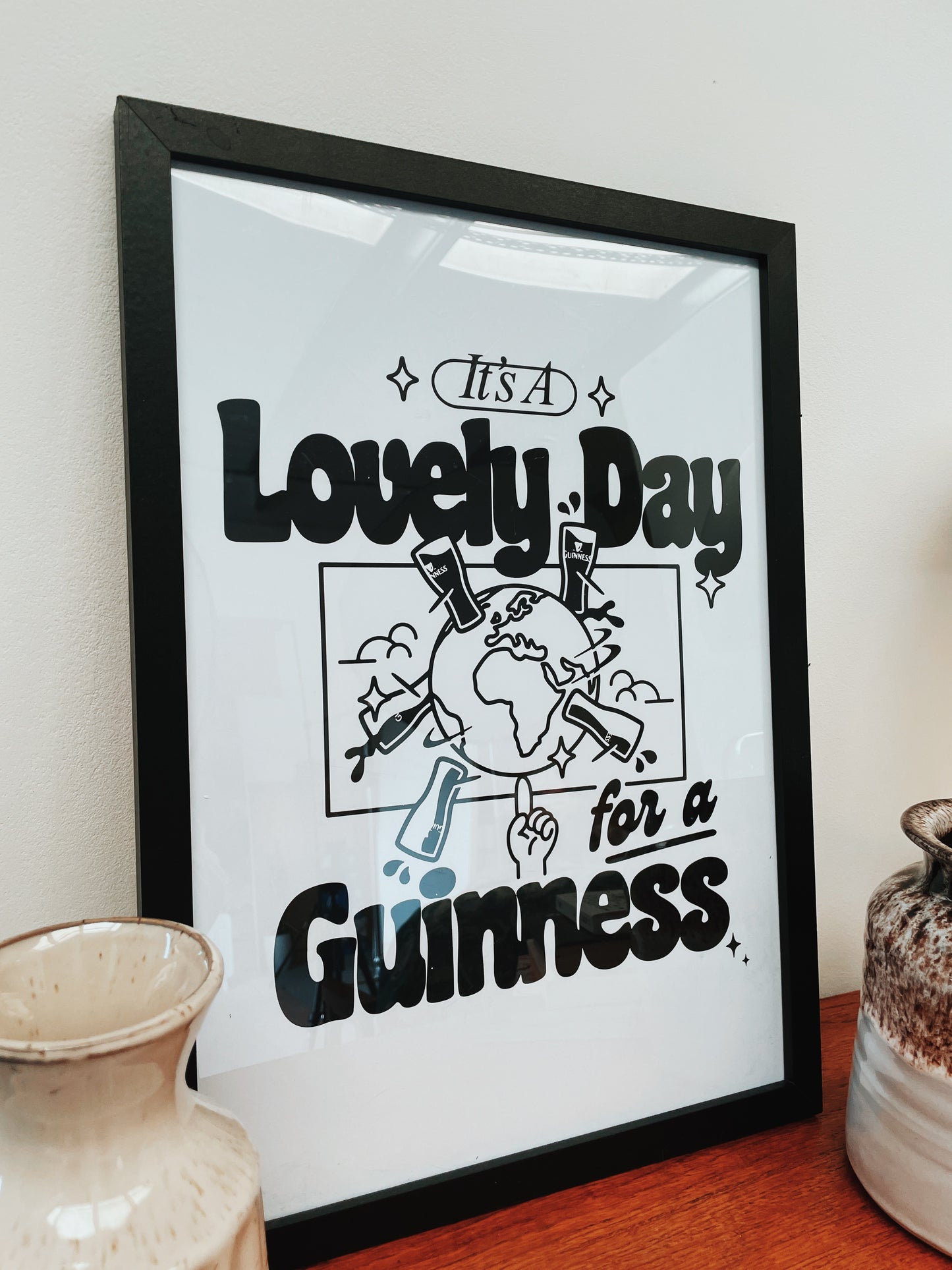 Guinness x UN:IK 'Worldwide' Tee & Print Bundle - White