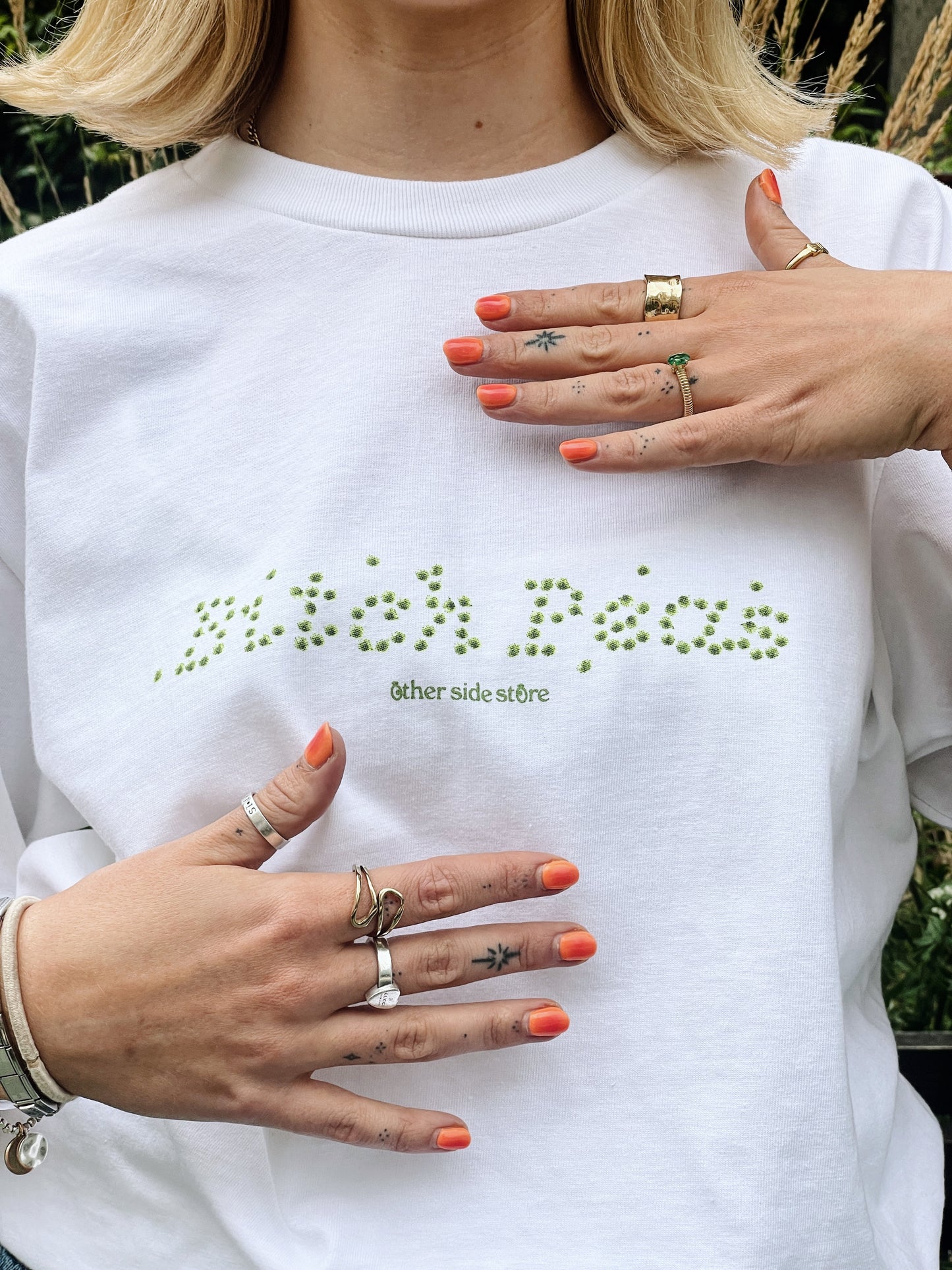 Other Side Store 'Bitch Peas' Tee - White