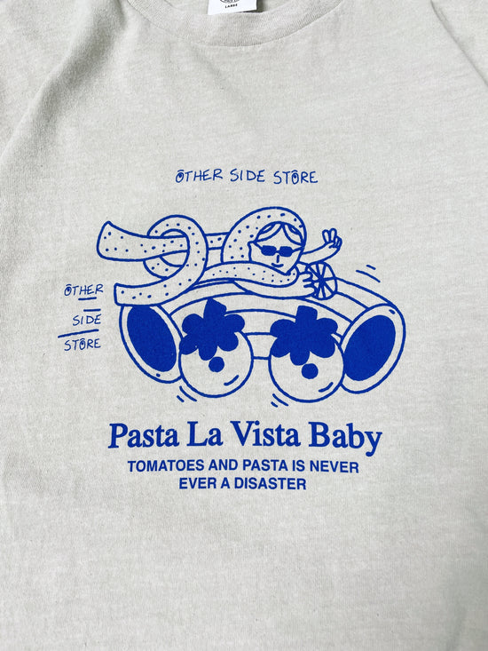 Other Side Store 'Pasta La Vista' Vintage Washed Tee - Ecru