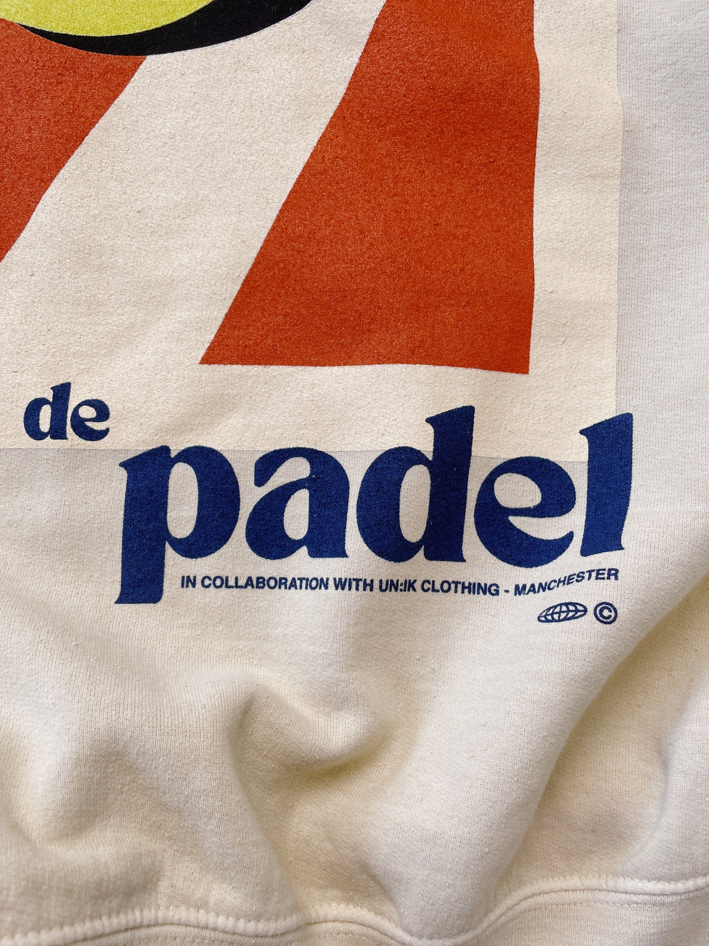 Club de Padel 'Summer Court' Vintage Washed Sweater - Cream