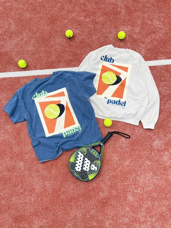 Club de Padel 'Summer Court' Vintage Washed Tee - Navy