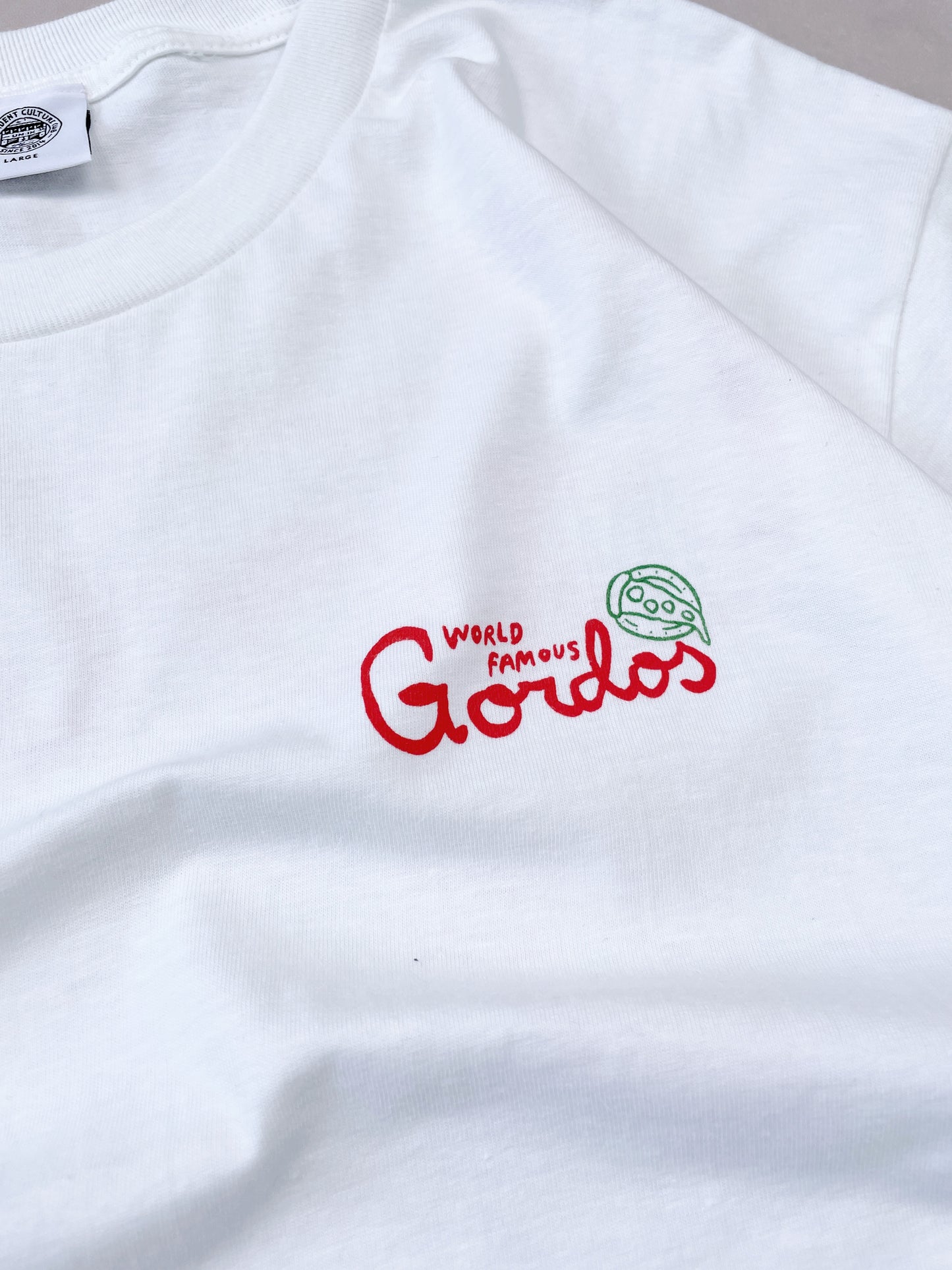 Gordos Pizzeria x Hephee 'World Famous' Tee - White