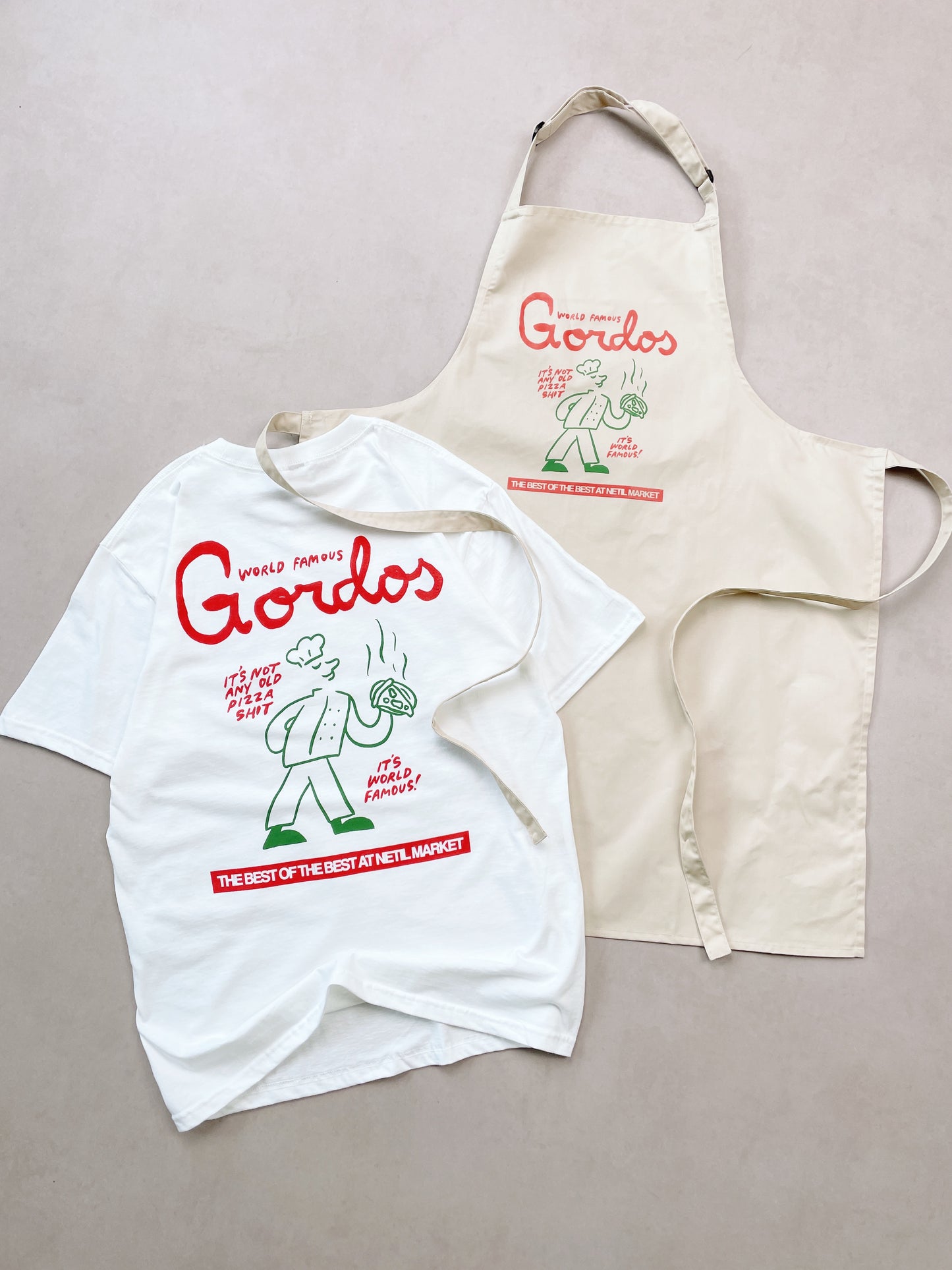 Gordos Pizzeria x Hephee 'World Famous' Apron - Natural