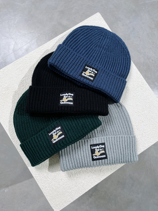 Guinness x UN:IK Ribbed Beanie - Black