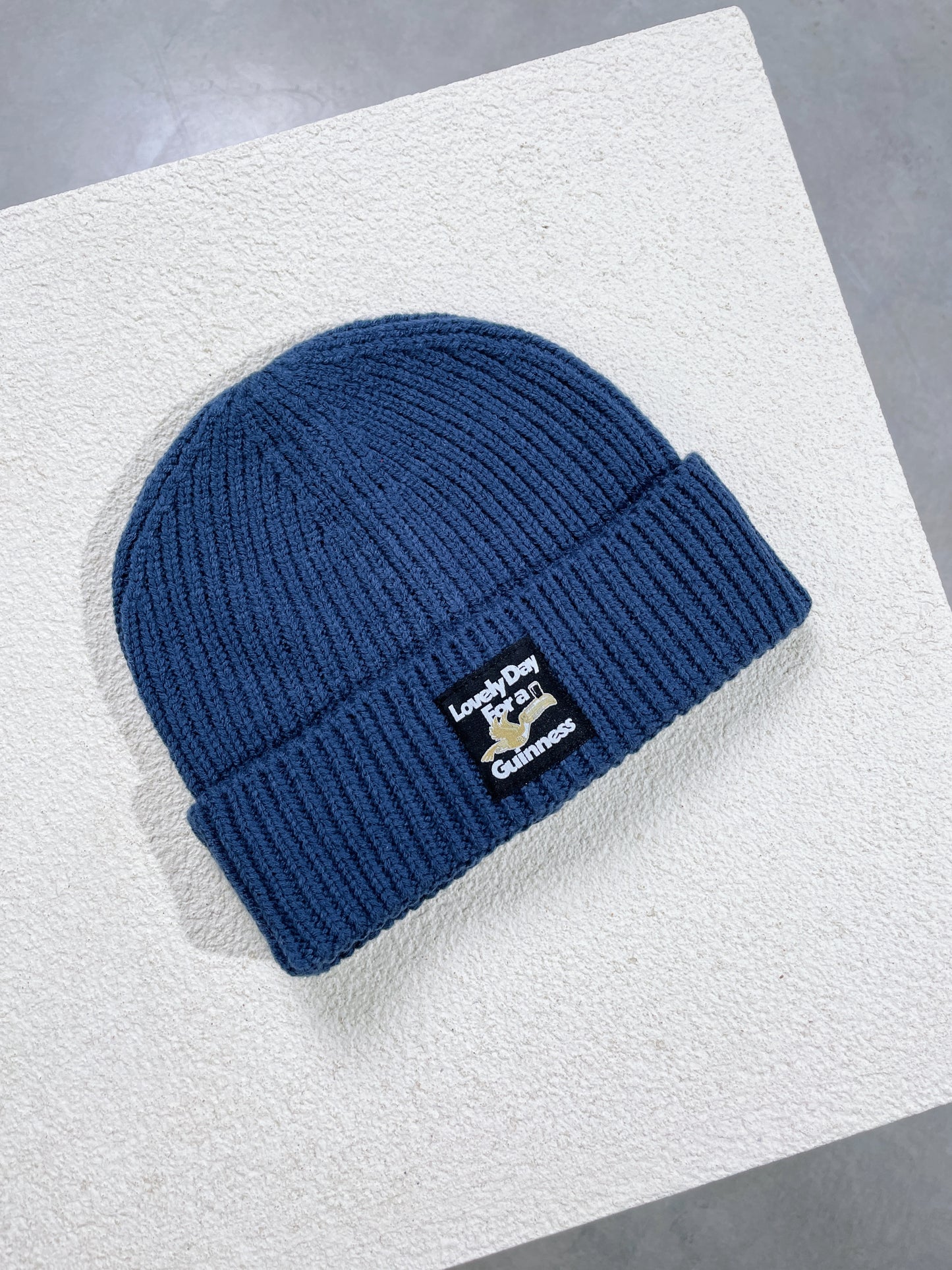 Guinness x UN:IK Ribbed Beanie - Indigo Blue