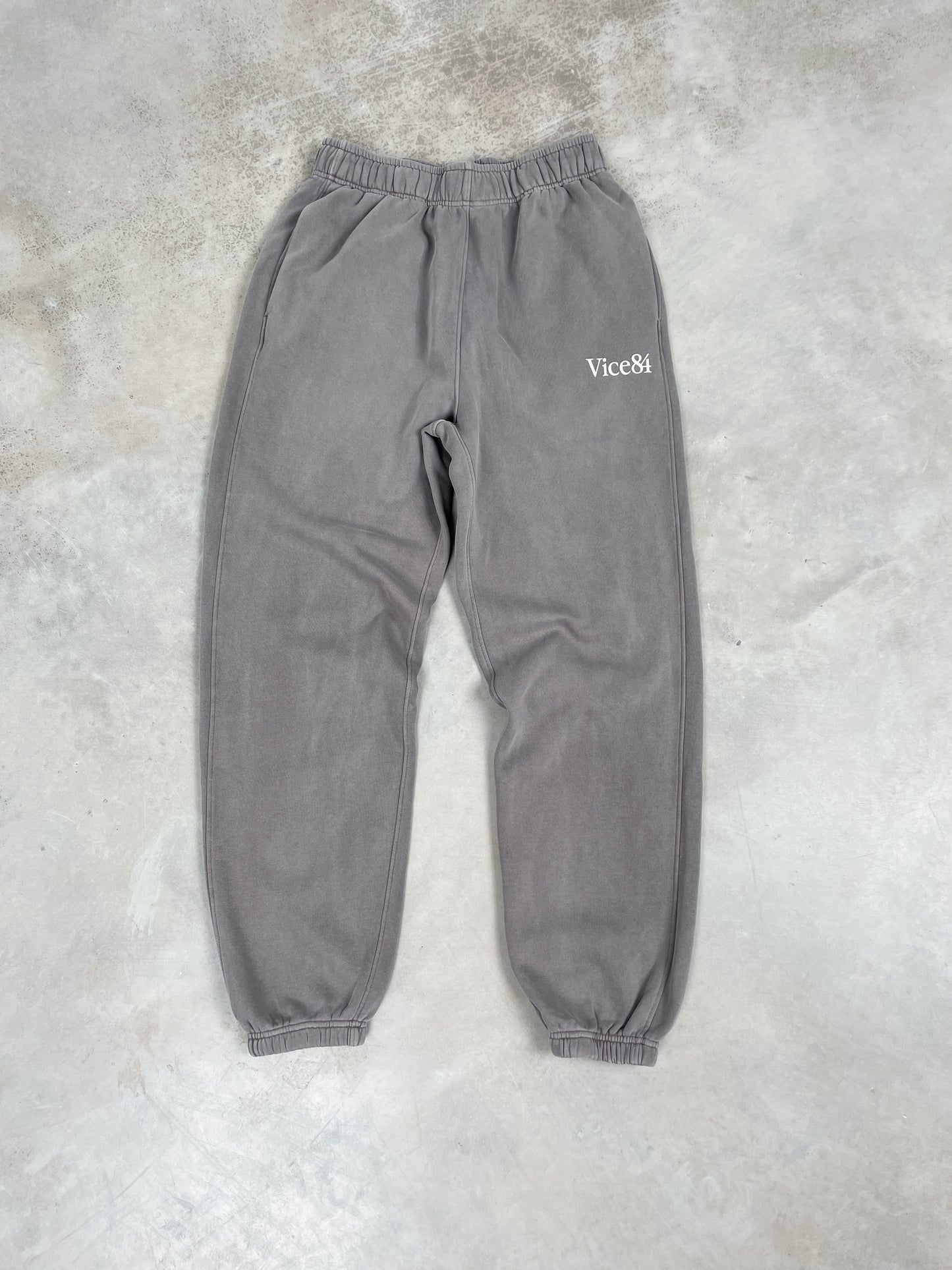 Vice 84 Premium Hoodie & Jogger Set - Faded Grey