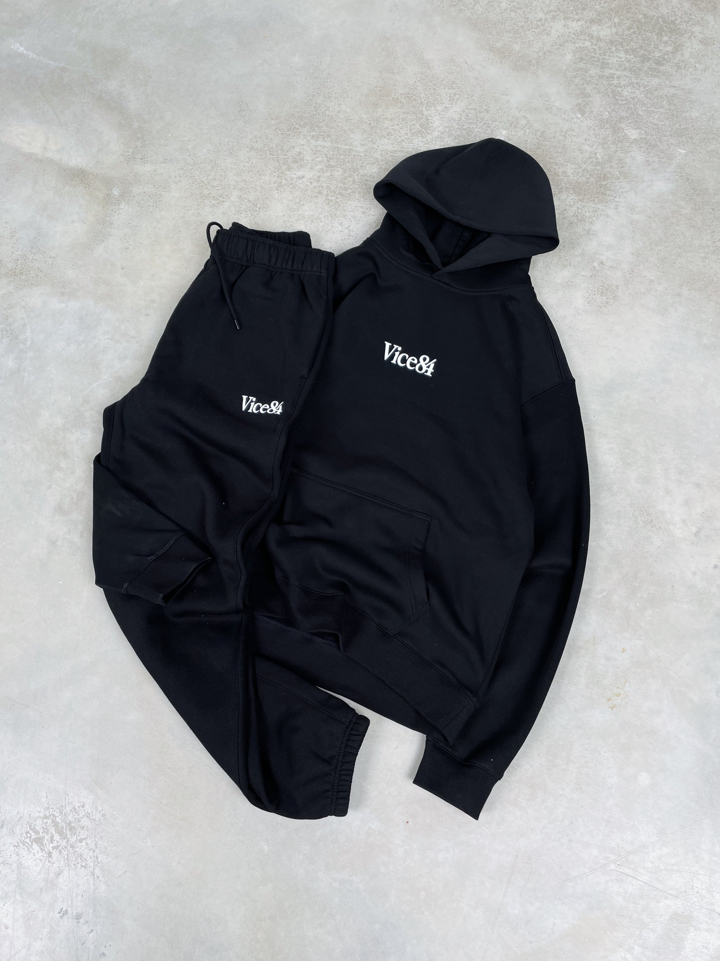 Vice 84 Premium Hoodie & Jogger Set - Black