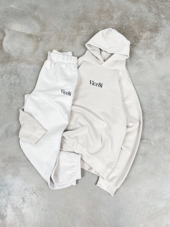 Vice 84 Premium Hoodie & Jogger Set - Bone