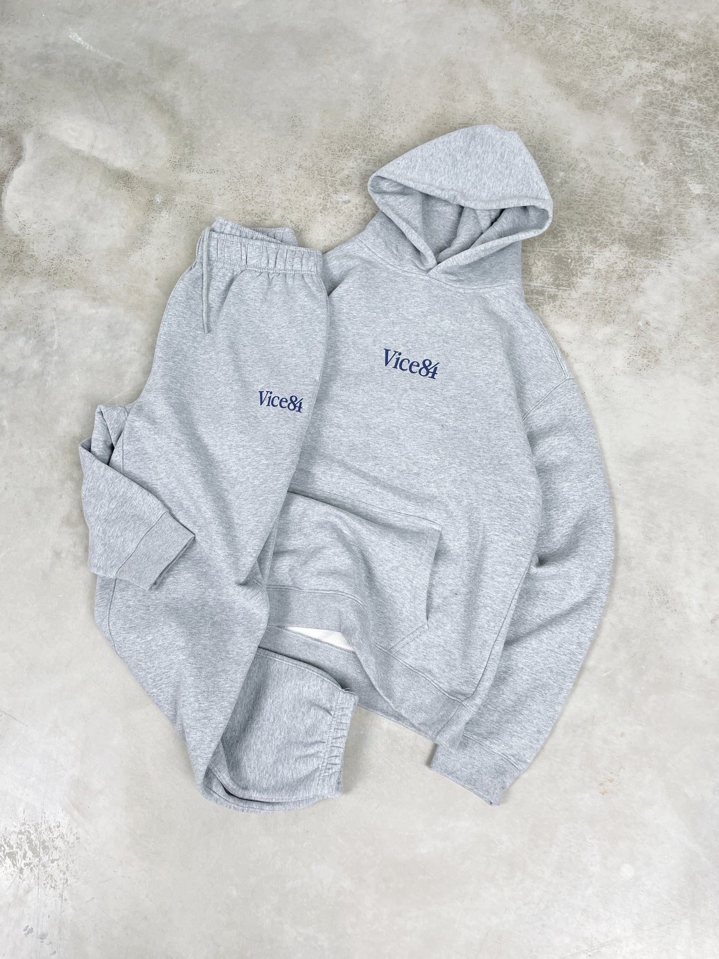 Vice 84 Premium Hoodie & Jogger Set - Grey