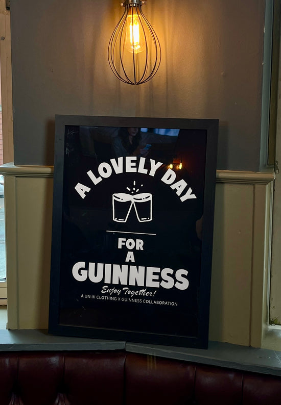 Guinness x UN:IK 'Enjoy Together' Print - Black