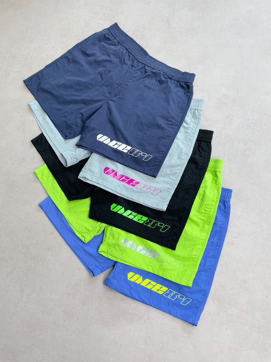 Vice 84 'Racer' Crinkle Recycled Swim Shorts - Citrus Lime