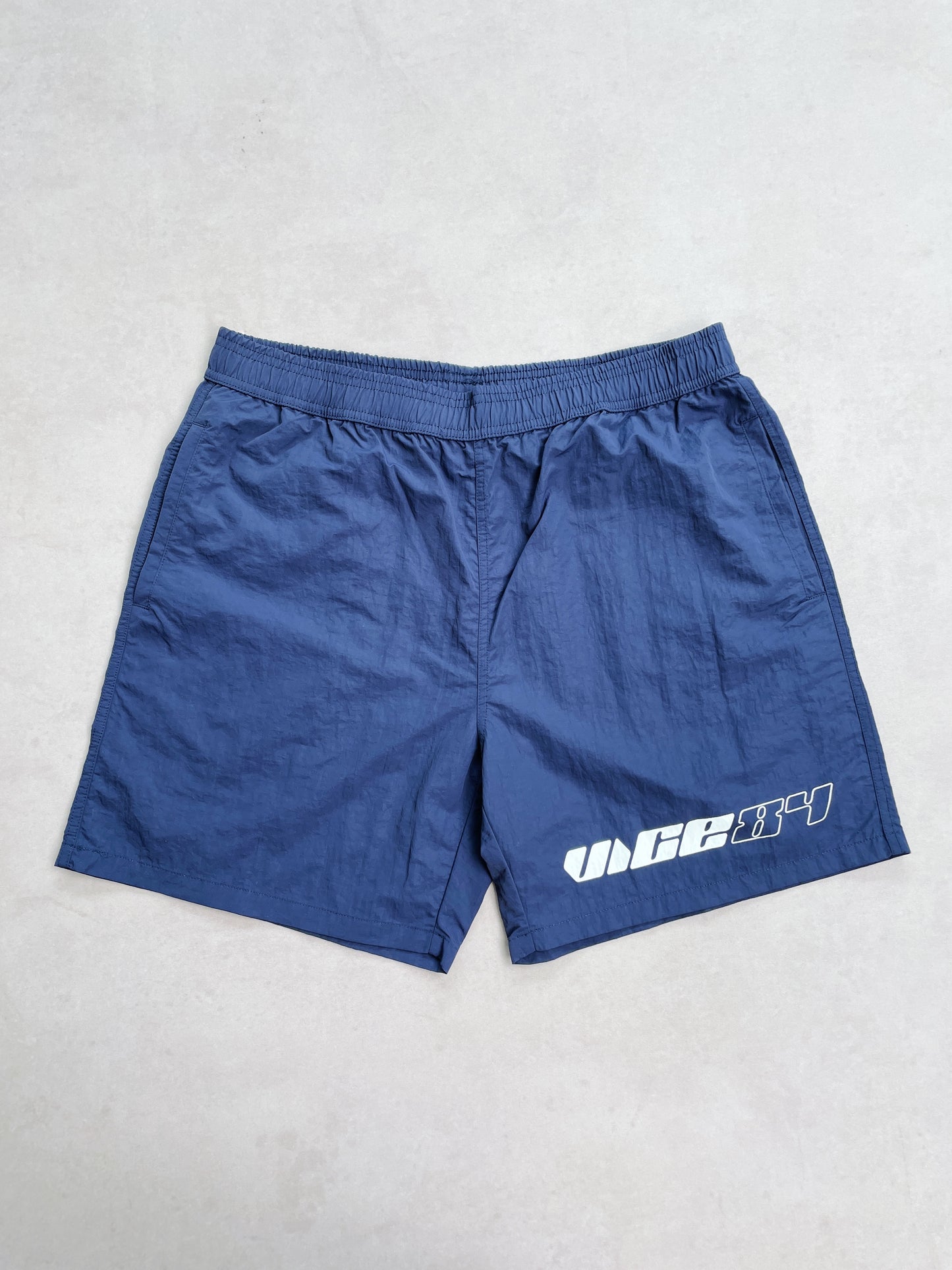 Vice 84 'Racer' Crinkle Recycled Swim Shorts - Navy