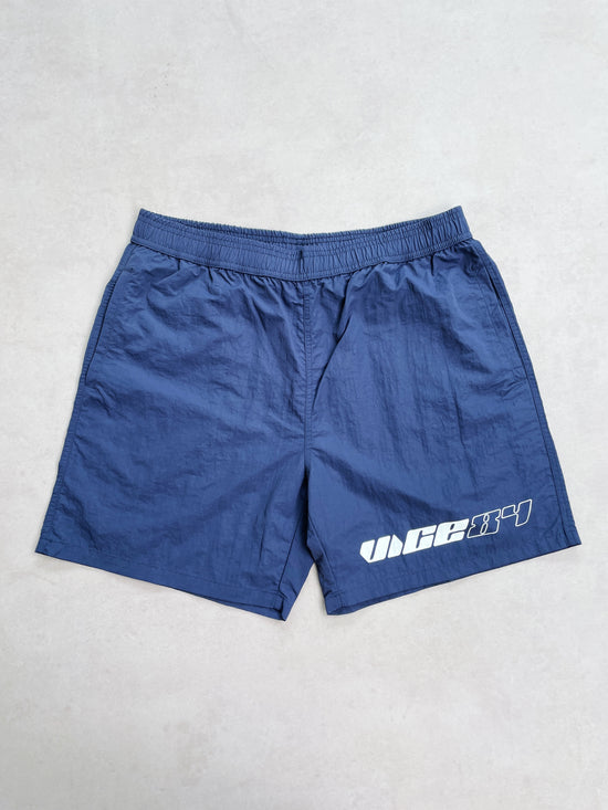 Vice 84 'Racer' Crinkle Recycled Swim Shorts - Navy