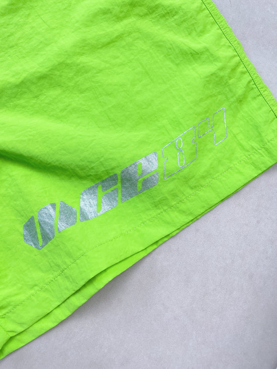 Vice 84 'Racer' Crinkle Recycled Swim Shorts - Citrus Lime