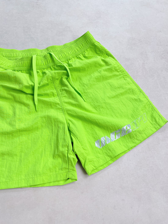 Vice 84 'Racer' Crinkle Recycled Swim Shorts - Citrus Lime