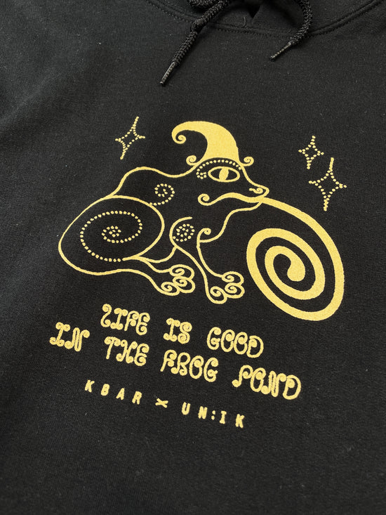 KBAR X UN:IK 'Frog Pond' Hoodie - Black