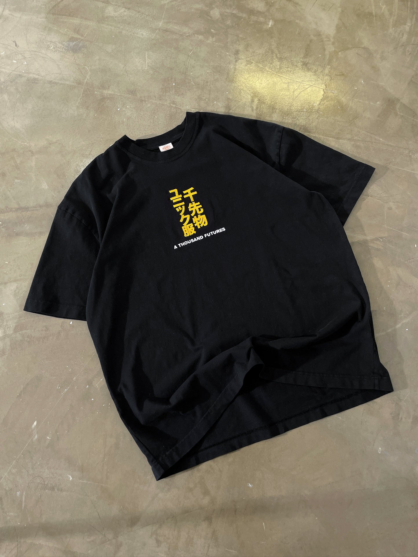 A Thousand Futures 'Tokyo' Embroidered Tee - Black