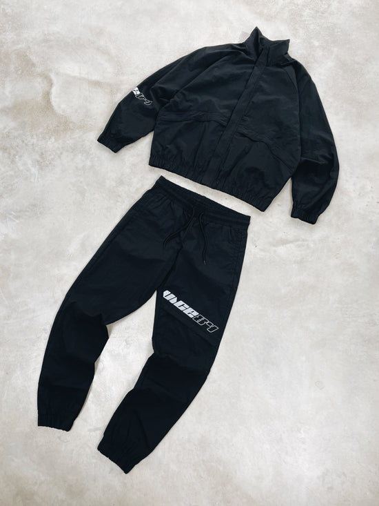 Vice 84 'Reflective Racer' Nylon Track Pants - Black