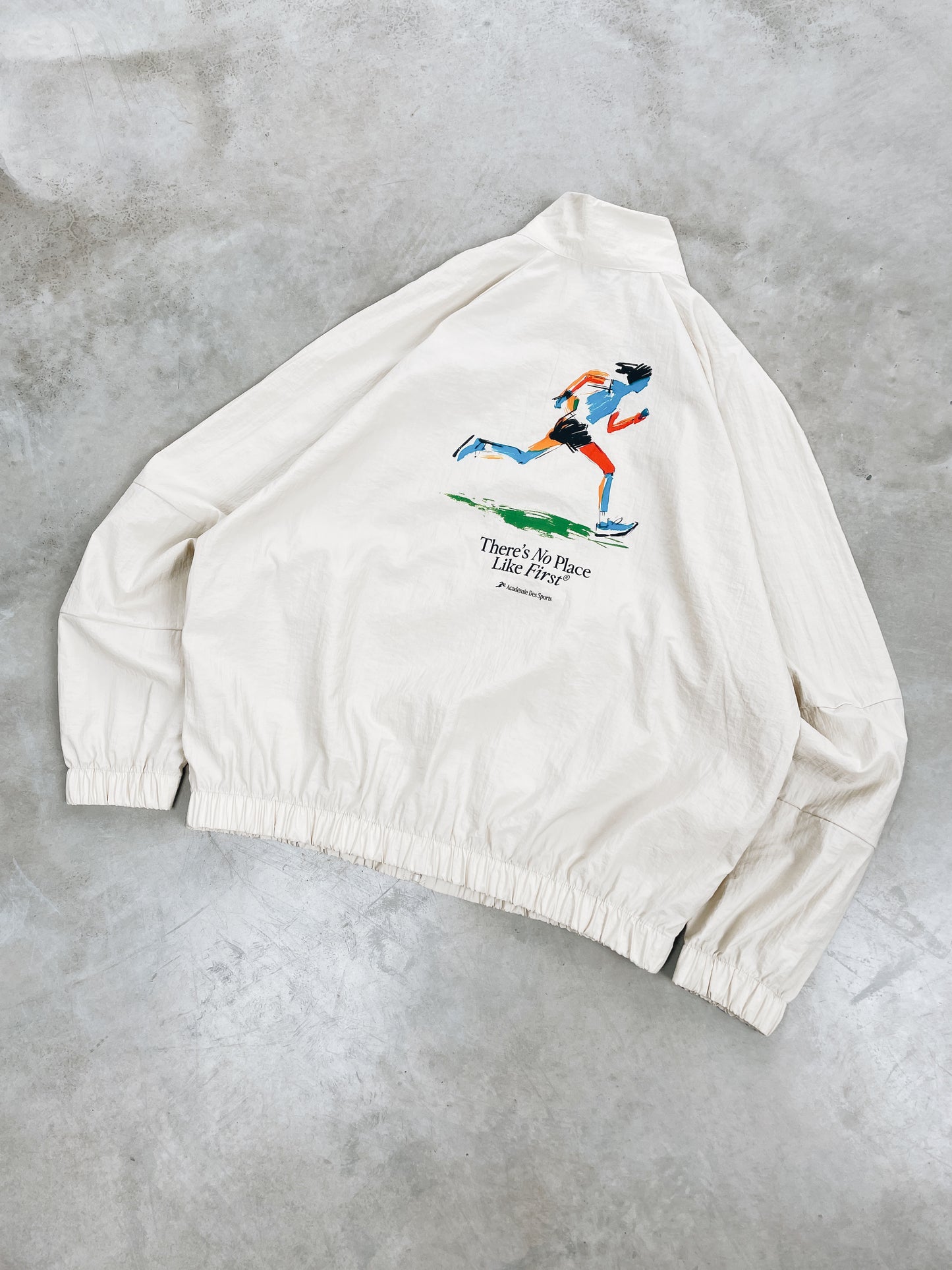 Vice 84 'Olympic Runner' Nylon Track Jacket - Ecru