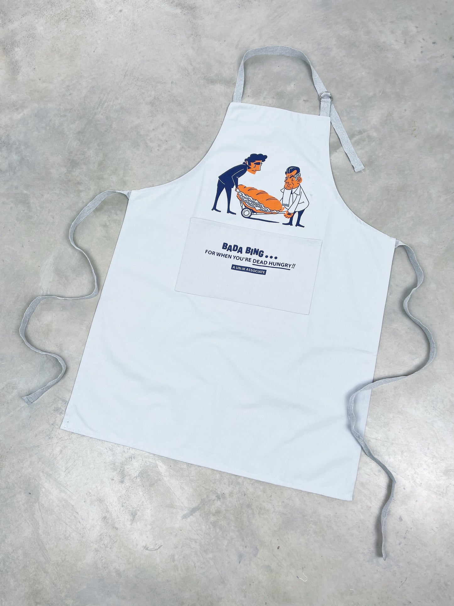 Bada Bing x UN:IK 'Dead Hungry' Apron - Grey