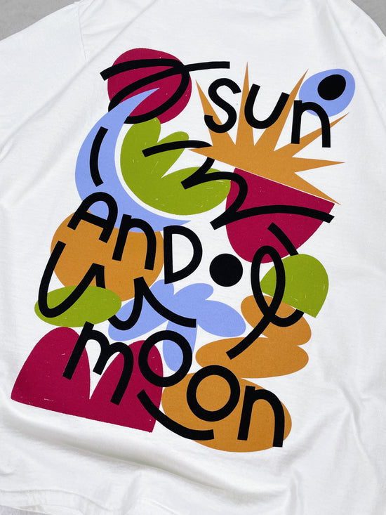 C.D x UN:IK 'Sun and Moon' Washed Tee - Ecru