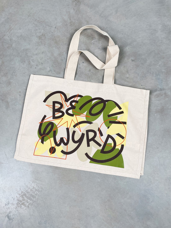 C.D x UN:IK 'Be Wyrd' Organic Shopper Tote - Natural