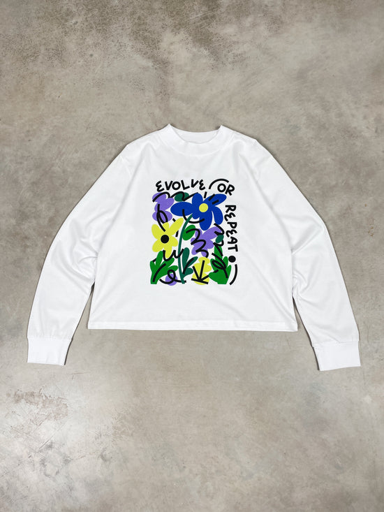 C.D x UN:IK WMNS 'Evolve or Repeat' Longsleeve Tee - White