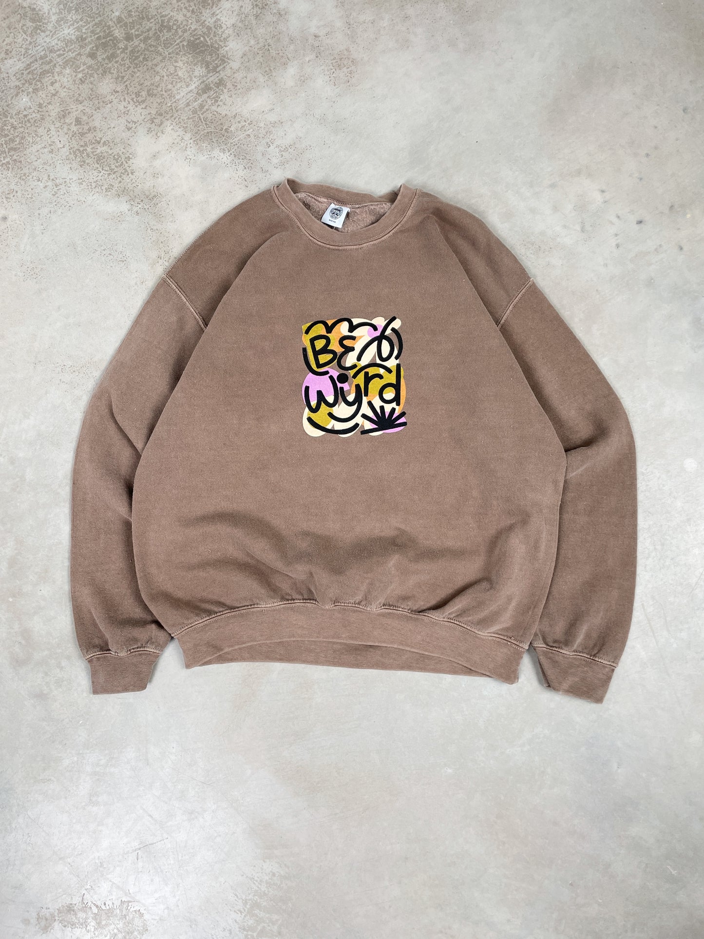 C.D x UN:IK 'Be Wyrd' Washed Sweater - Chocolate