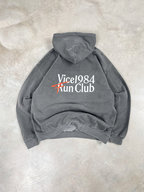 Vice 84 'Fun Club' Vintage Washed Hoodie - Washed Black