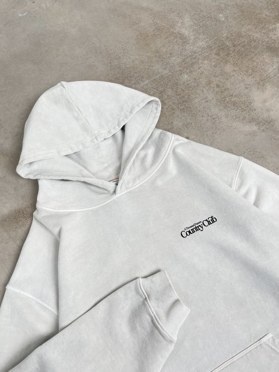 A Thousand Futures x GK 'Country Club' Vintage Washed Hoodie - Ash Grey