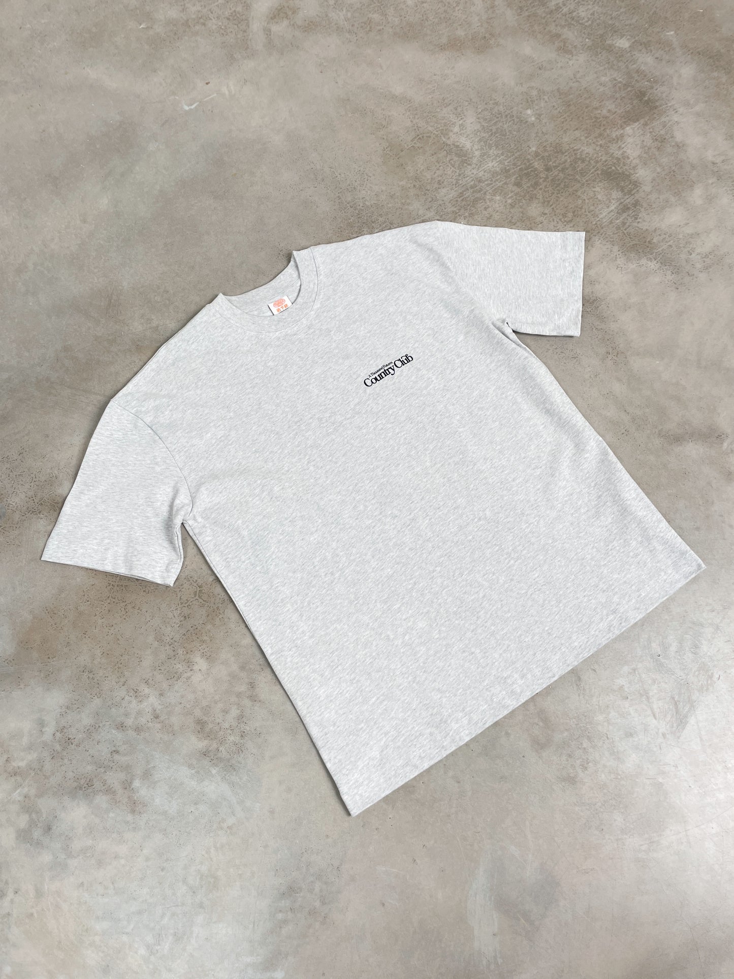 A Thousand Futures x GK 'Country Club' Tee - Ash Grey *FRONT PRINT ONLY*