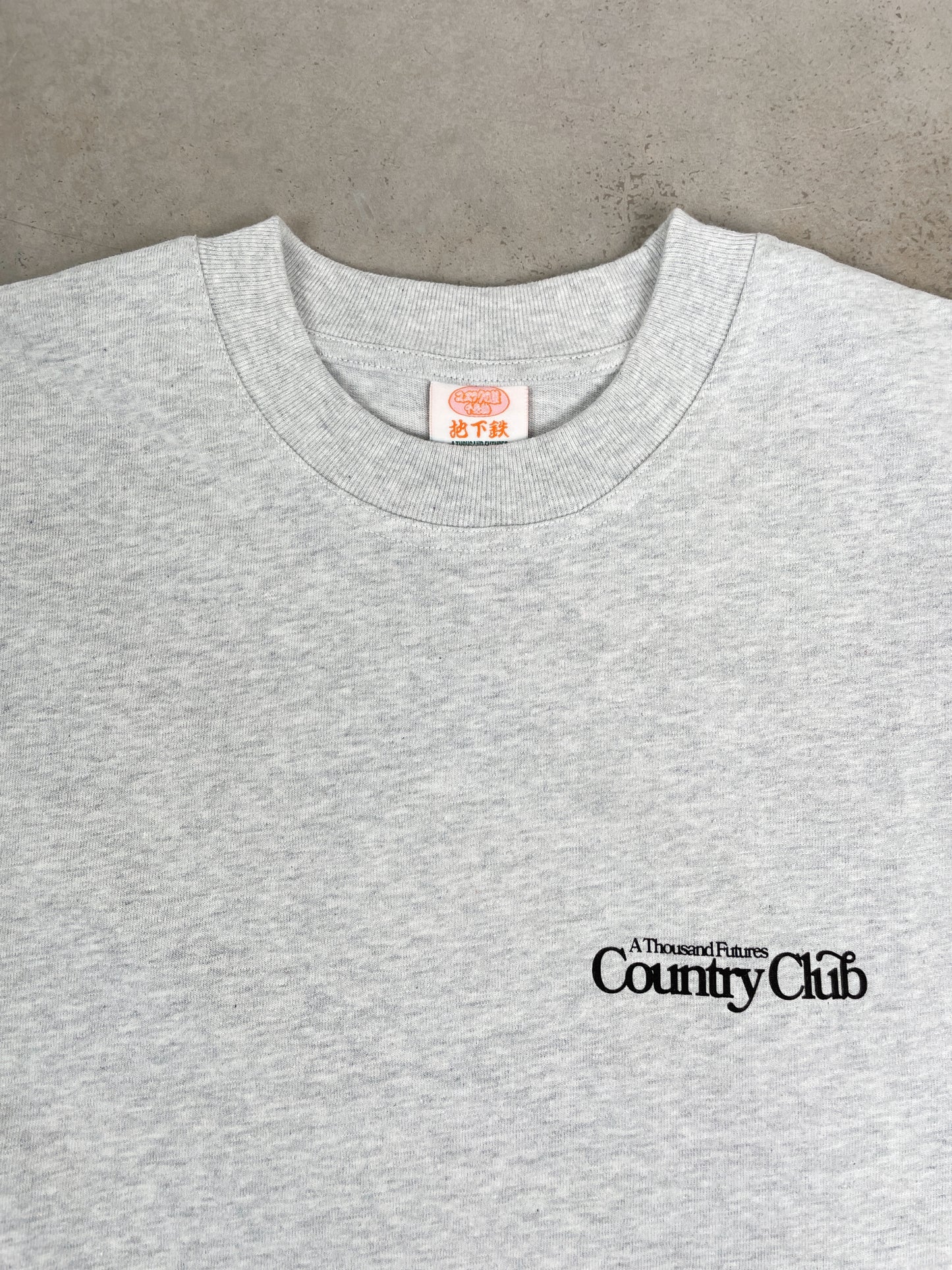 A Thousand Futures x GK 'Country Club' Tee - Ash Grey *FRONT PRINT ONLY*