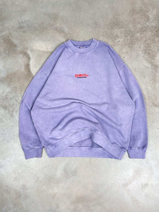 A Thousand Futures x GK 'Strawberry' Vintage Washed Sweater - Lilac