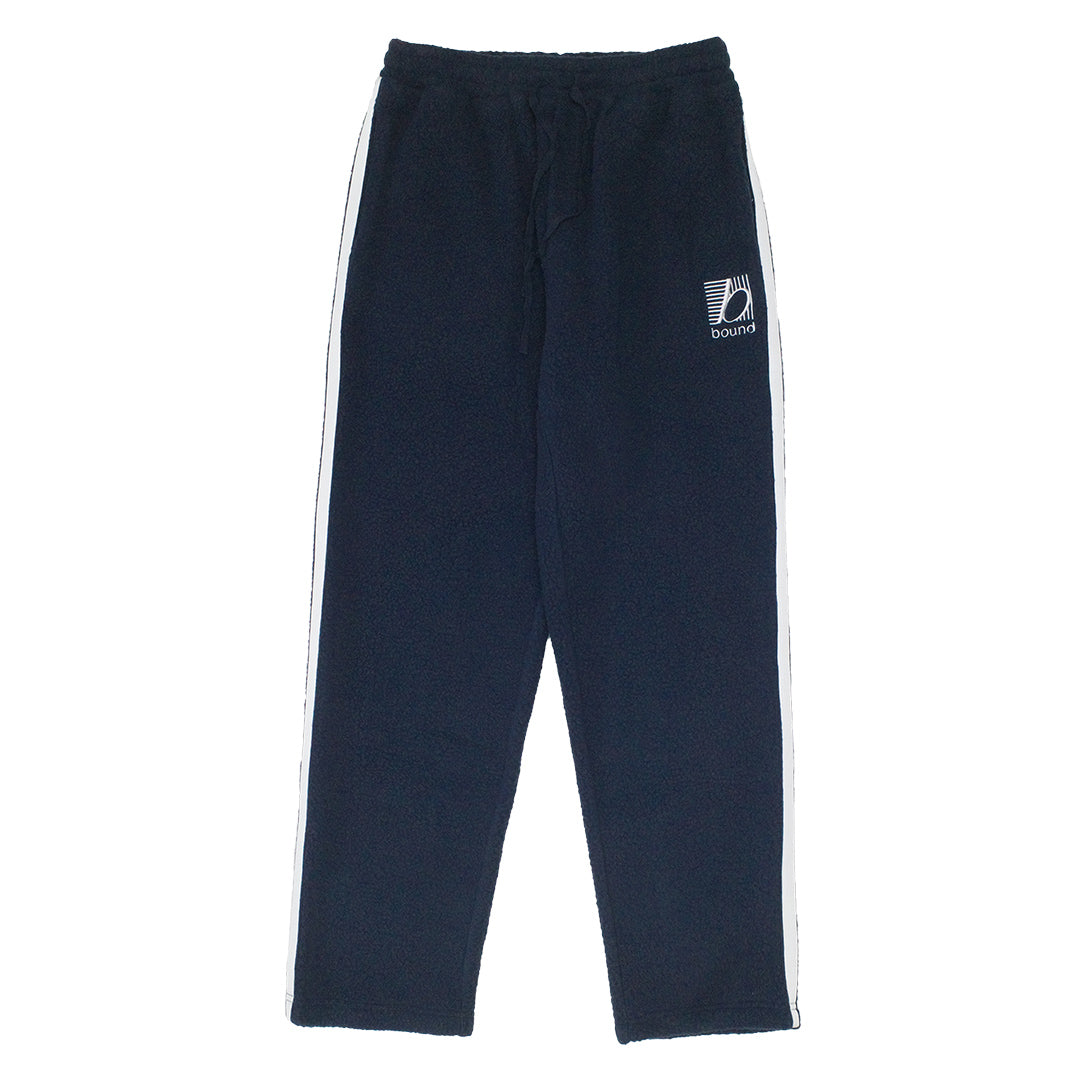 bound Reverse Fleece Grid Straight Joggers Navy UN IK Clothing