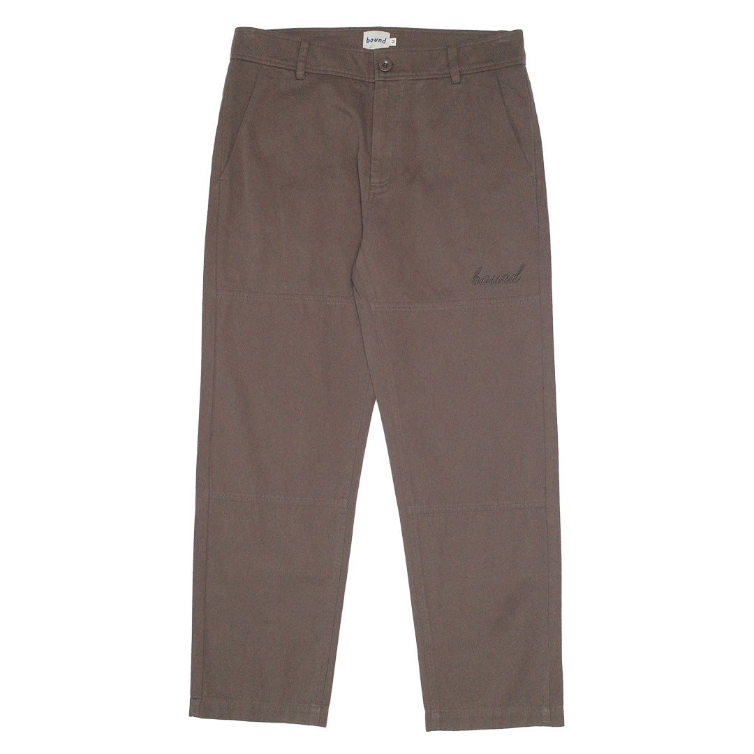 bound Straight Work Pant - Brown