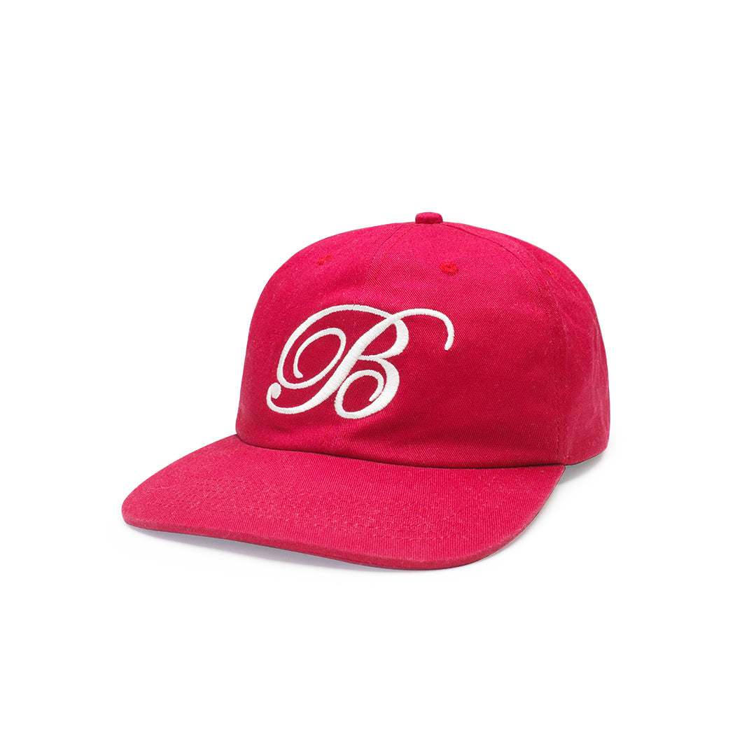 bound Script Embroidered 6 Panel Cap - Cardinal Red