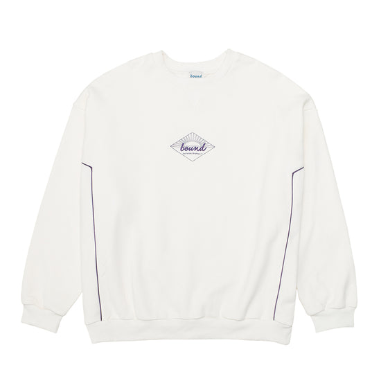 bound Sunrise Sweater - Ecru/Purple