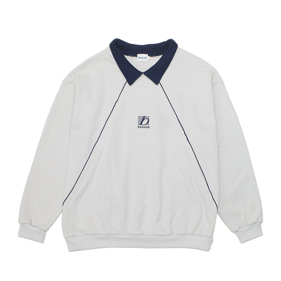 bound Retro Sports Grid Sweater - Grey/Navy