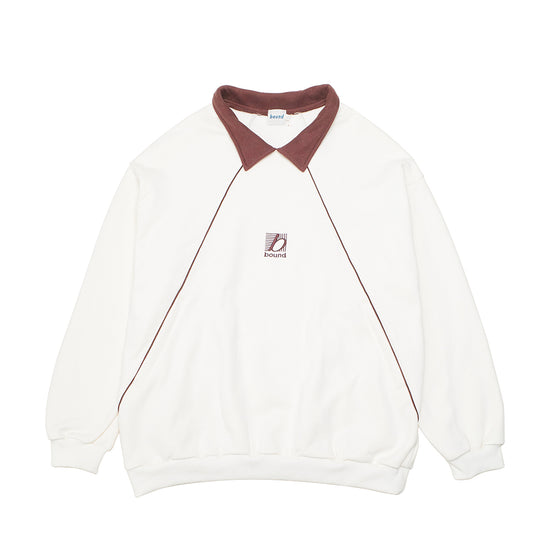 bound Retro Sports Grid Sweater - Cream/Brown