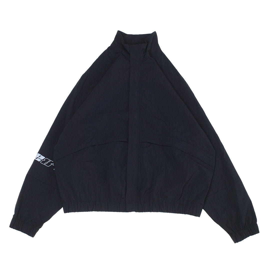 Vice 84 'Reflective Racer' Nylon Track Jacket - Black