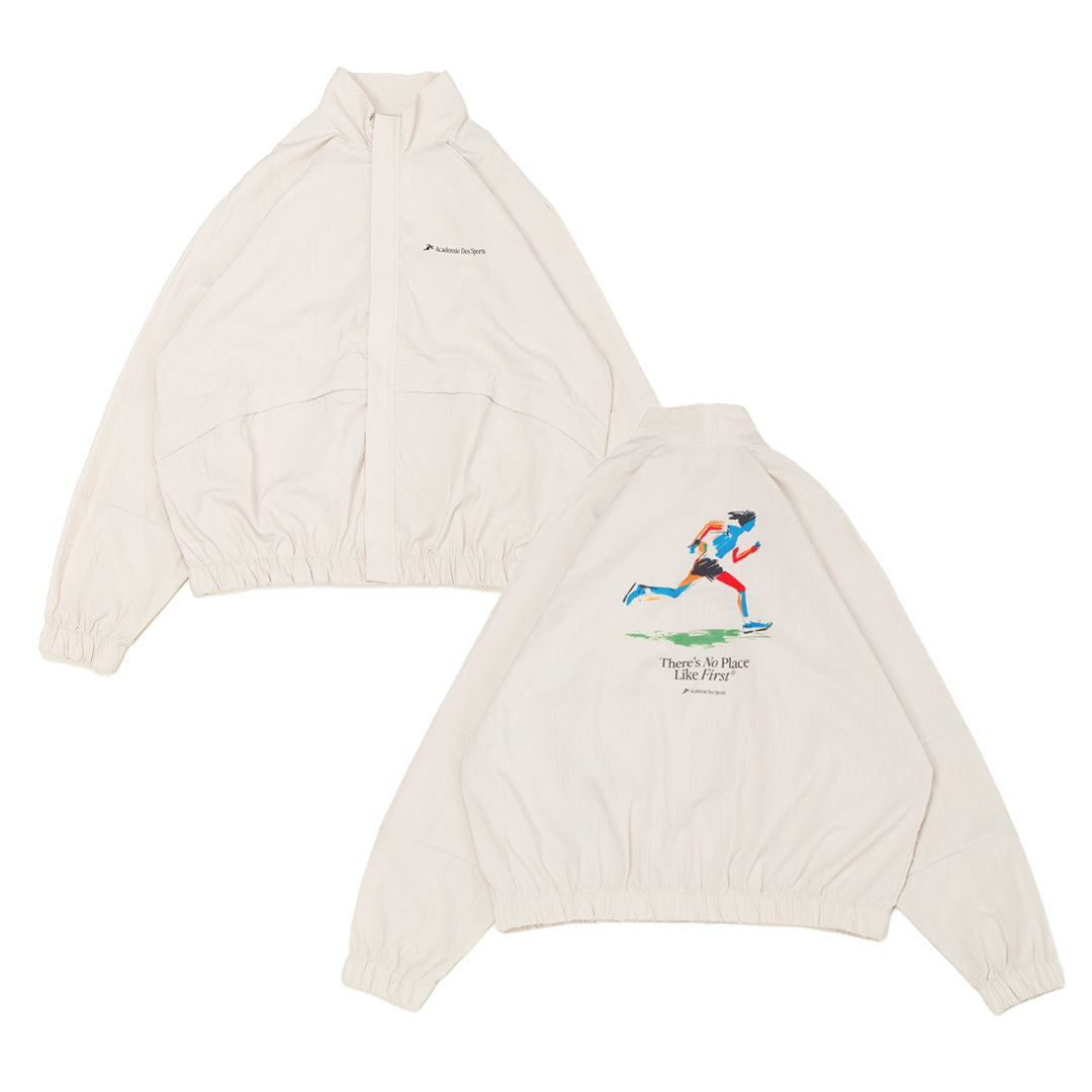 Vice 84 'Olympic Runner' Nylon Track Jacket - Ecru