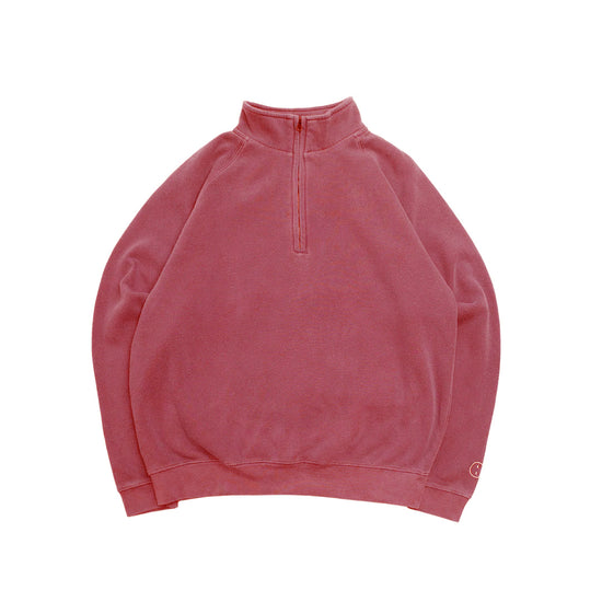 Essentials Vintage Washed 1/4 Zip Sweatshirt - Red