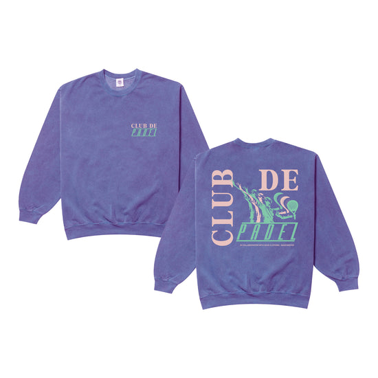 Club de Padel 'Retro' Vintage Washed Sweater - Lilac