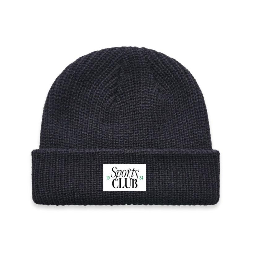 Vice 84 'Sports Club' Ribbed Beanie - Navy