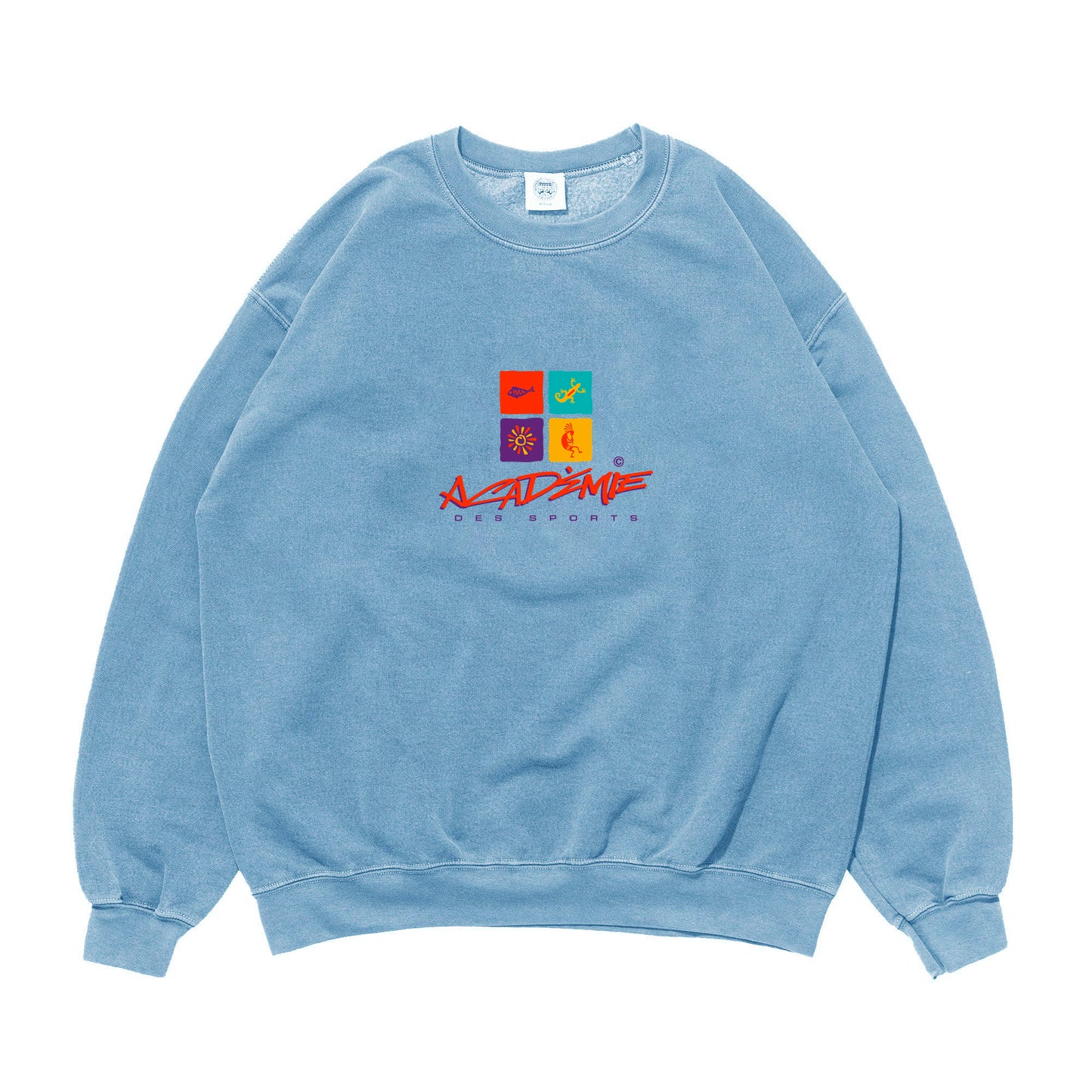 Vice 84 'Sea Shapes' Vintage Washed Sweater - Light Blue